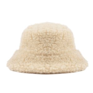 Wełniany kapelusz/  Teddy Bucket Hat dla dzieci i dorosłych - merino 100%/ Beige