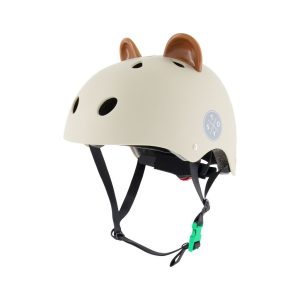 Dziecięcy, beżowy kask rowerowy z uszami dla chłopca/ dziewczynki  2-6 lat(46-54 cm)