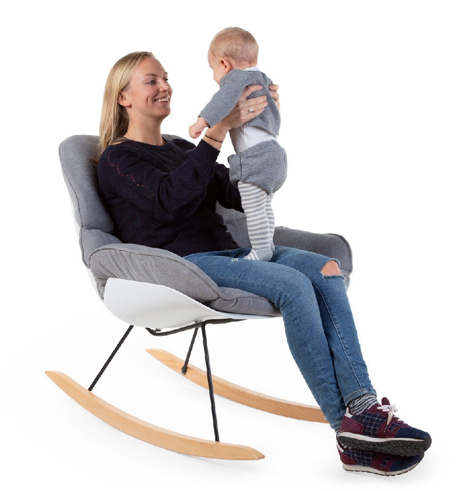 Childhome Fotel bujany Lounge White/Grey - obrazek 6