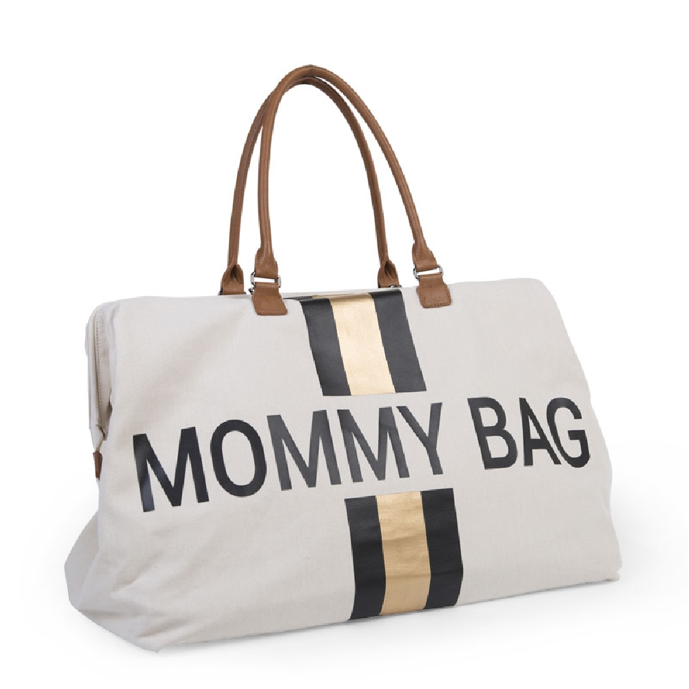 Childhome Torba Mommy Bag Paski Czarno-Złote - obrazek 3