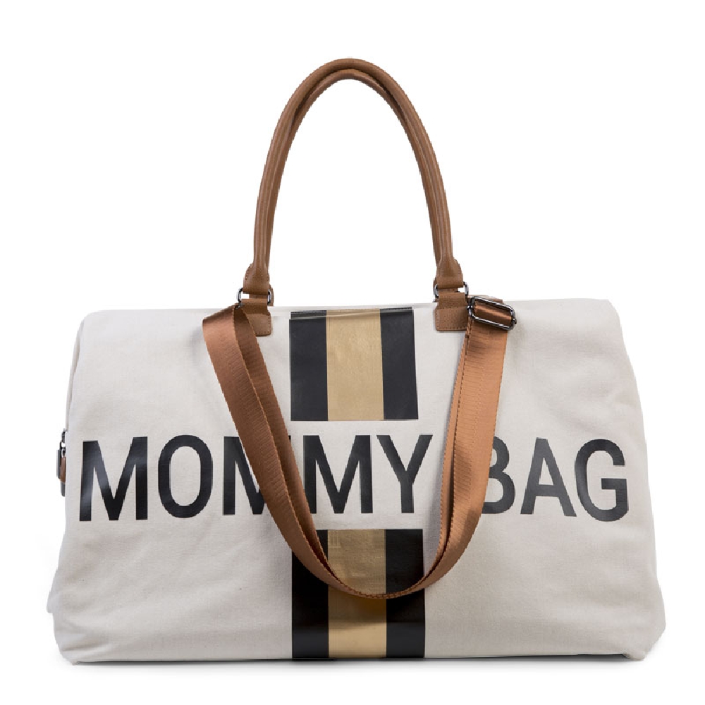Childhome Torba Mommy Bag Paski Czarno-Złote - obrazek 6
