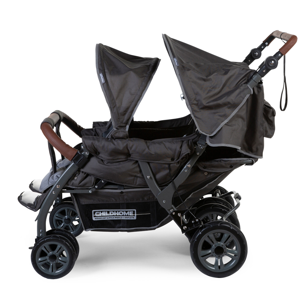 Childhome Wózek czteroosobowy Quadruple NEW Autobrake - obrazek 3