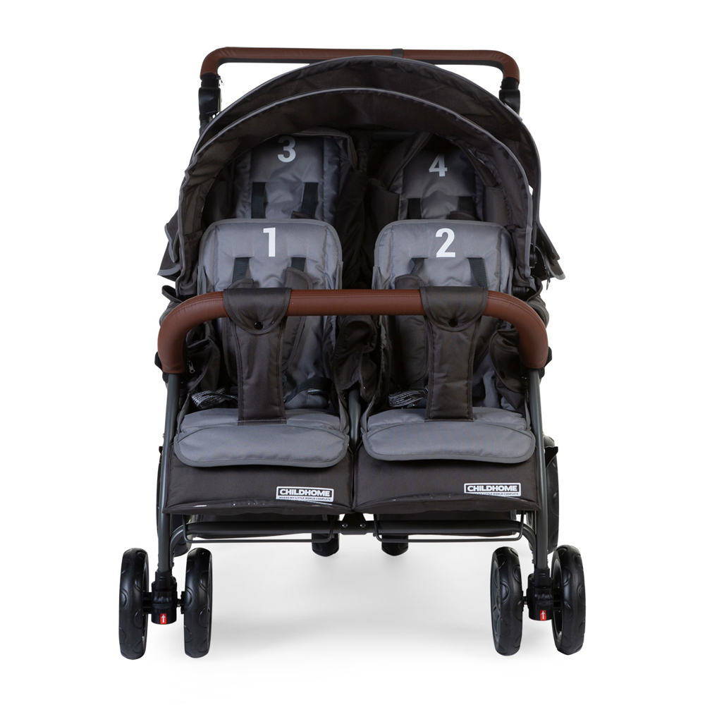 Childhome Wózek czteroosobowy Quadruple NEW Autobrake - obrazek 4