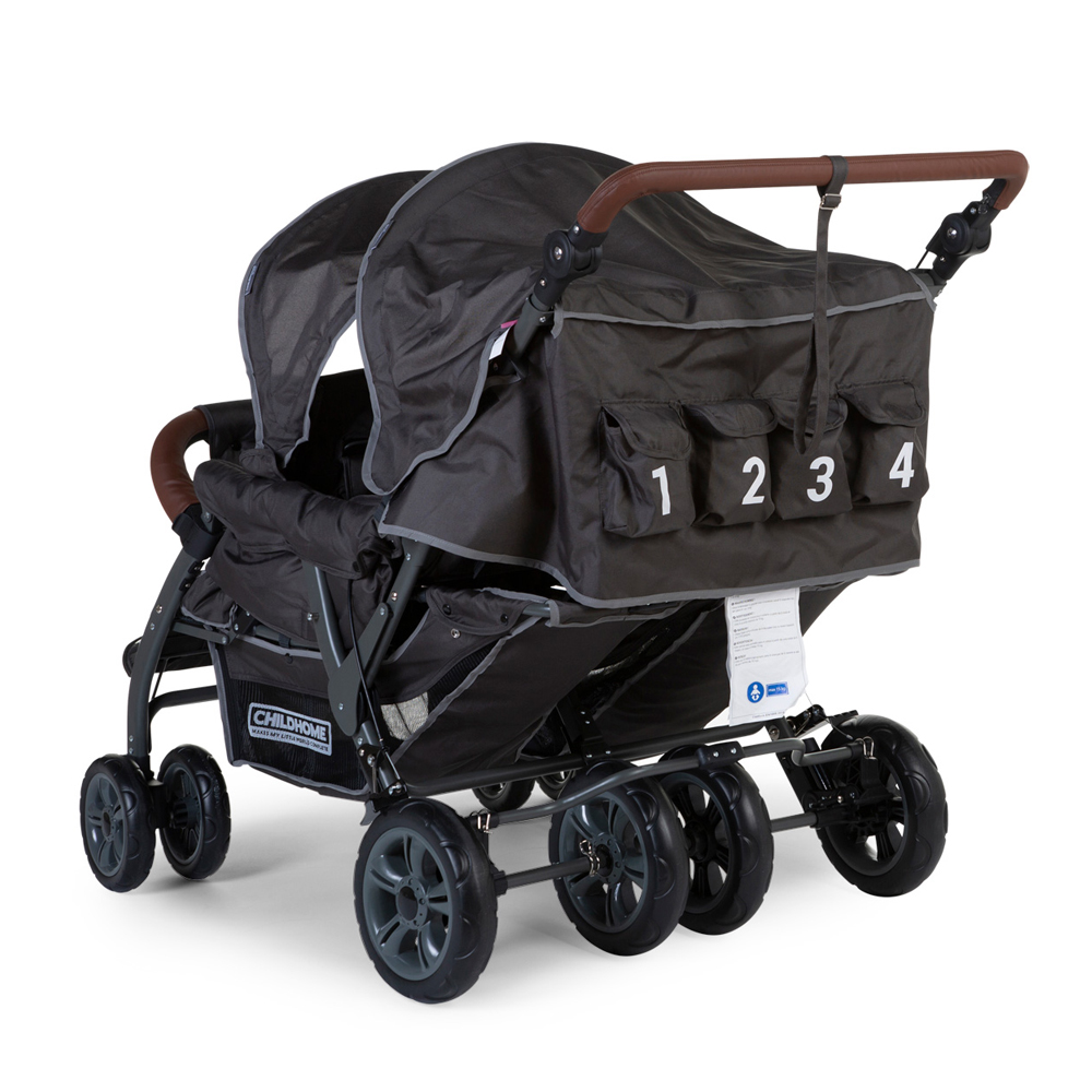 Childhome Wózek czteroosobowy Quadruple NEW Autobrake - obrazek 5