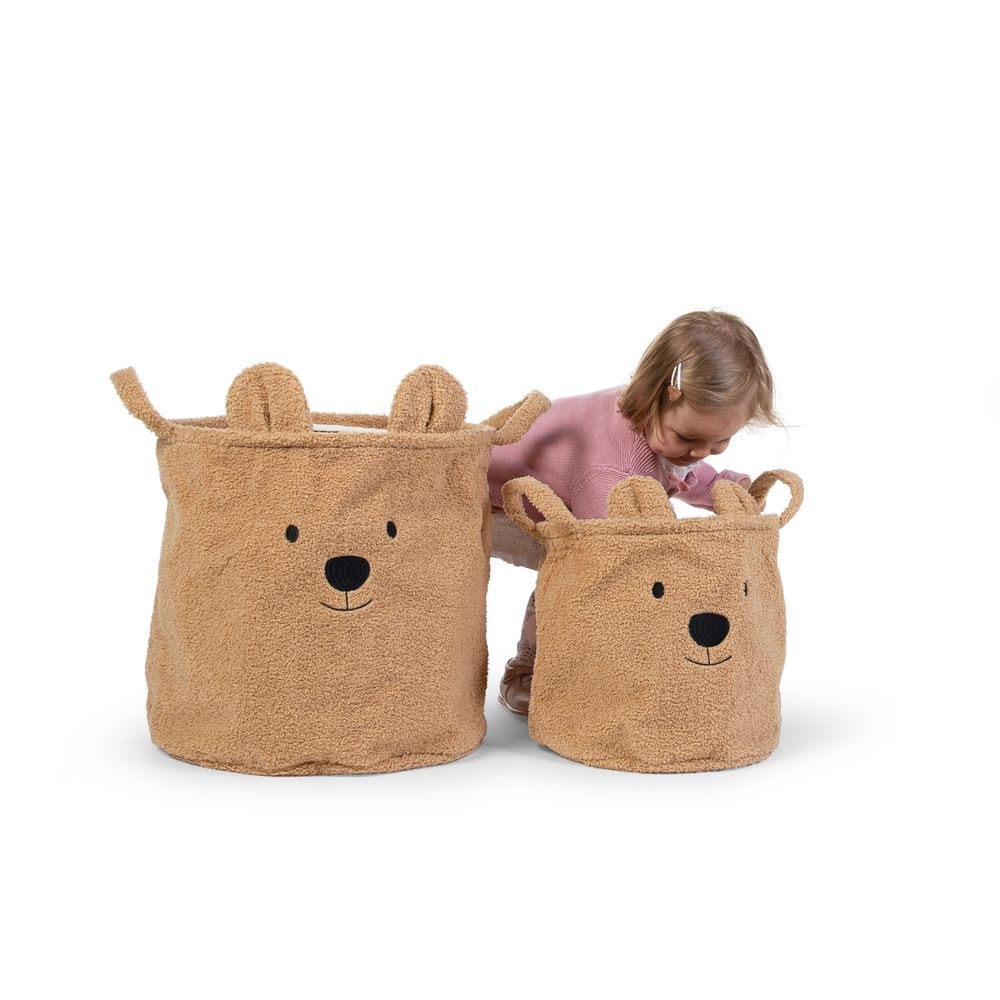 Childhome Pluszowy pojemnik na zabawki 30 x 30 x 30 cm Teddy Bear - obrazek 5