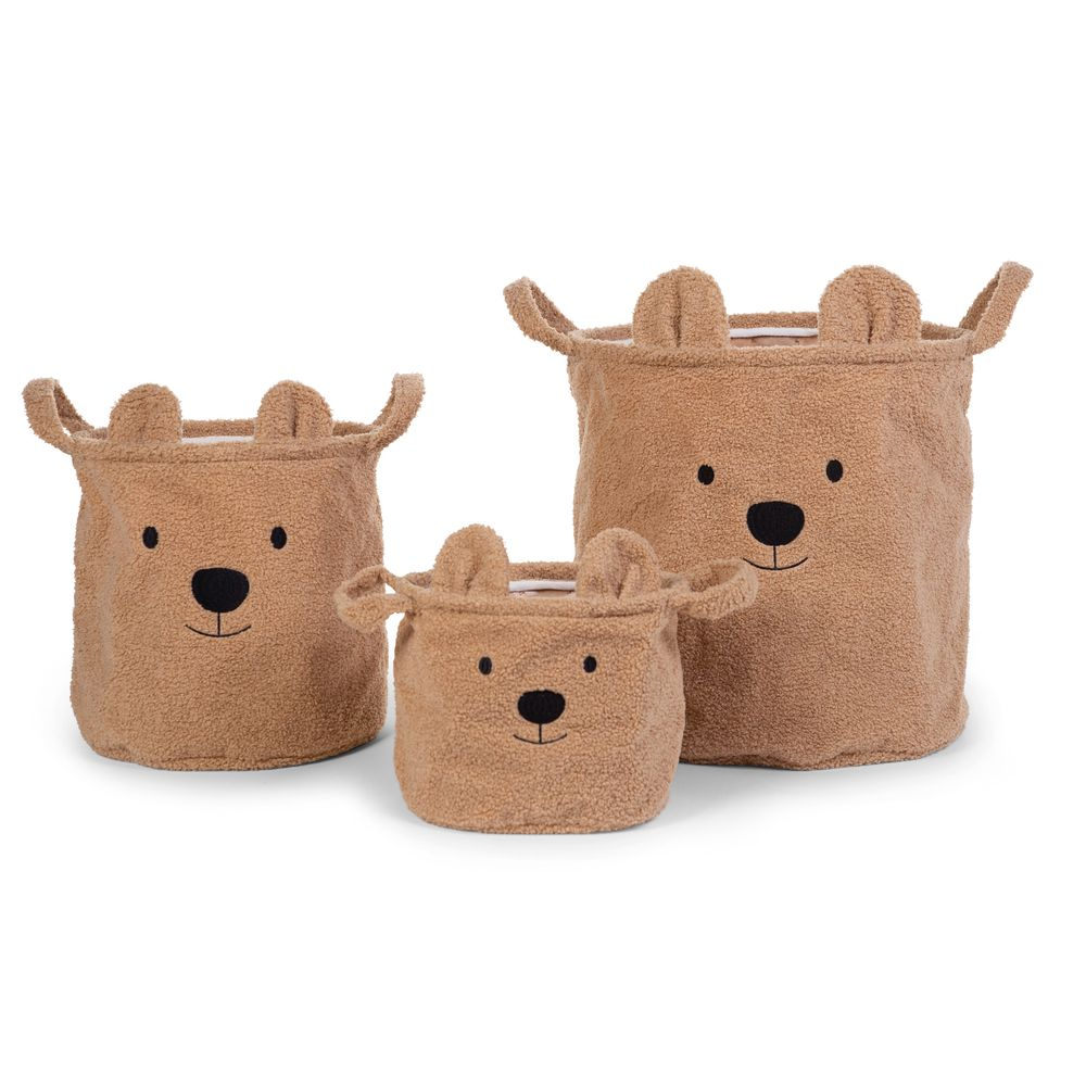 Childhome Pluszowy pojemnik na zabawki 40 x 40 x 40 cm Teddy Bear - obrazek 3