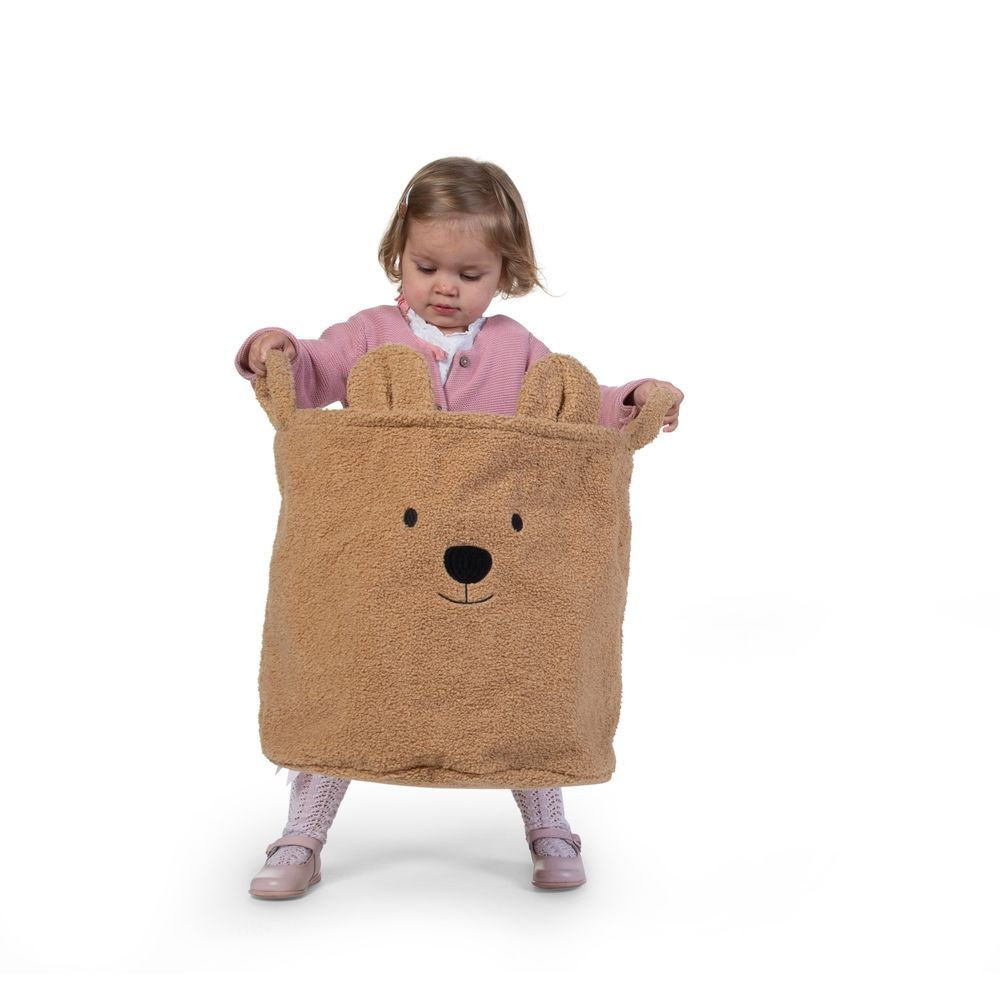 Childhome Pluszowy pojemnik na zabawki 40 x 40 x 40 cm Teddy Bear - obrazek 4