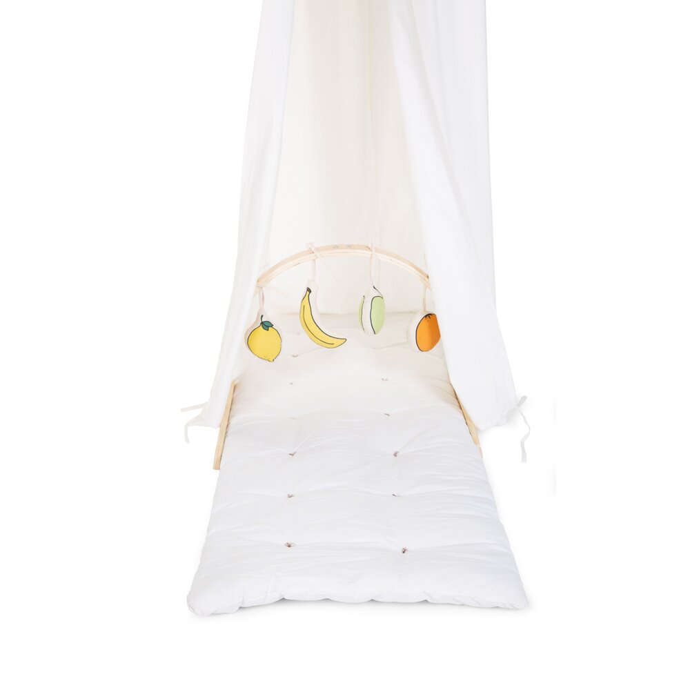Childhome Baldachim i mata 230 x 120 cm Kremowa - obrazek 3