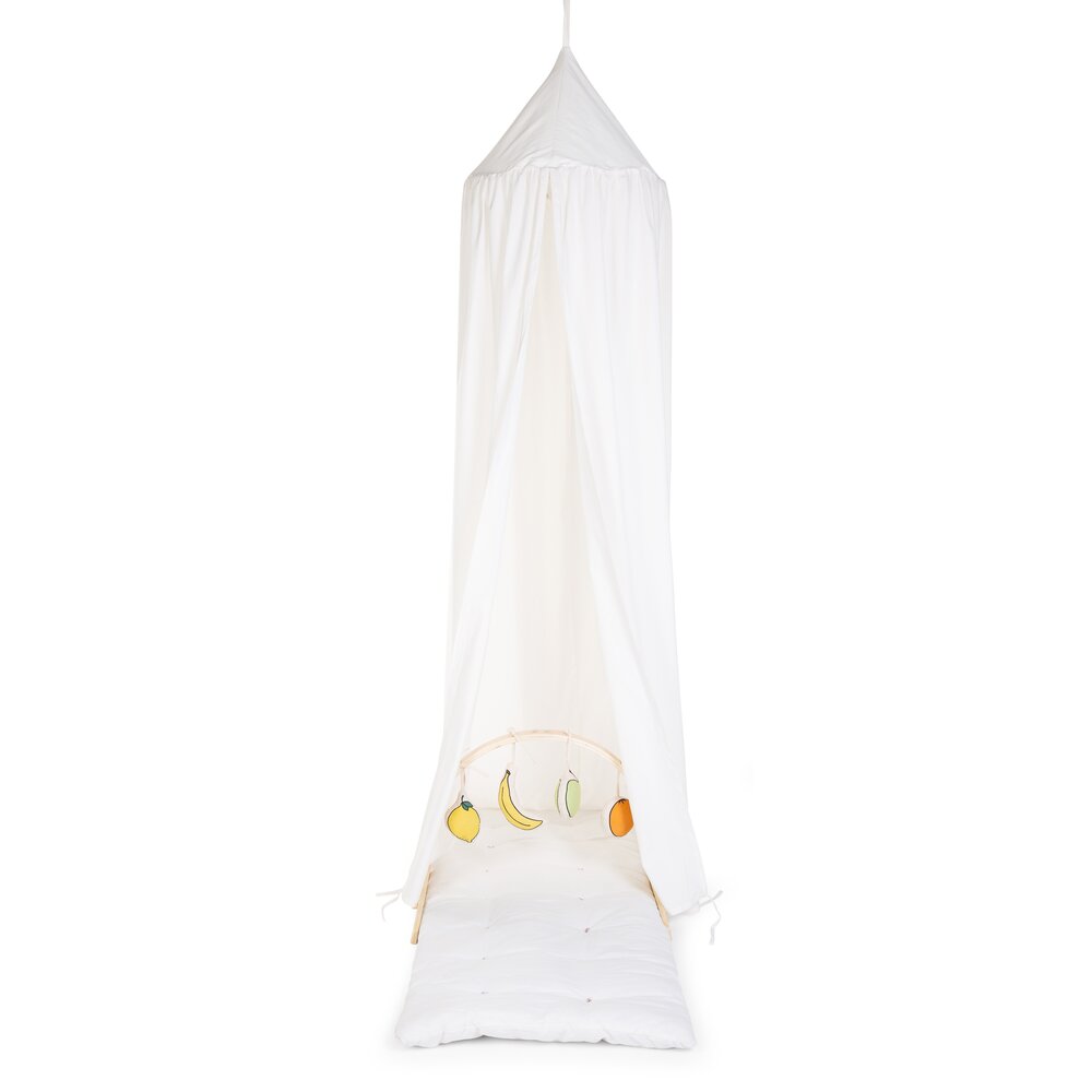 Childhome Baldachim i mata 230 x 120 cm Kremowa - obrazek 4