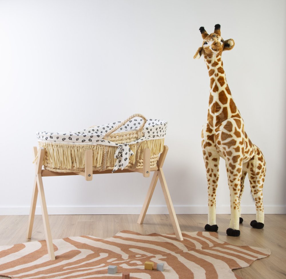 Childhome Kosz mojżesza Boho z materacykiem + Pokrowiec Jersey Leopard - obrazek 4