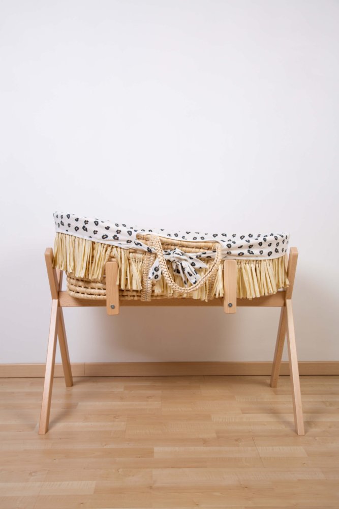 Childhome Kosz mojżesza Boho z materacykiem + Pokrowiec Jersey Leopard - obrazek 6