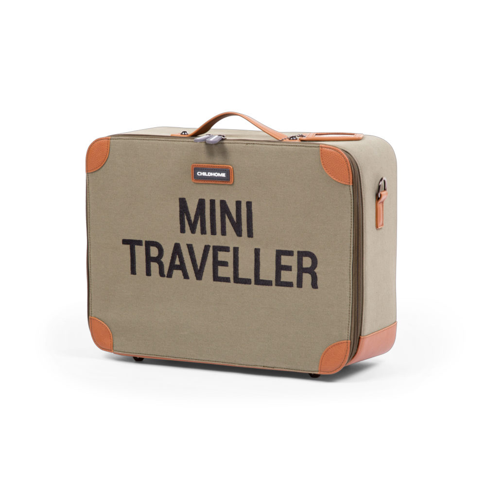 Childhome Walizka dziecięca Mini Traveller Kanwas Khaki - obrazek 4