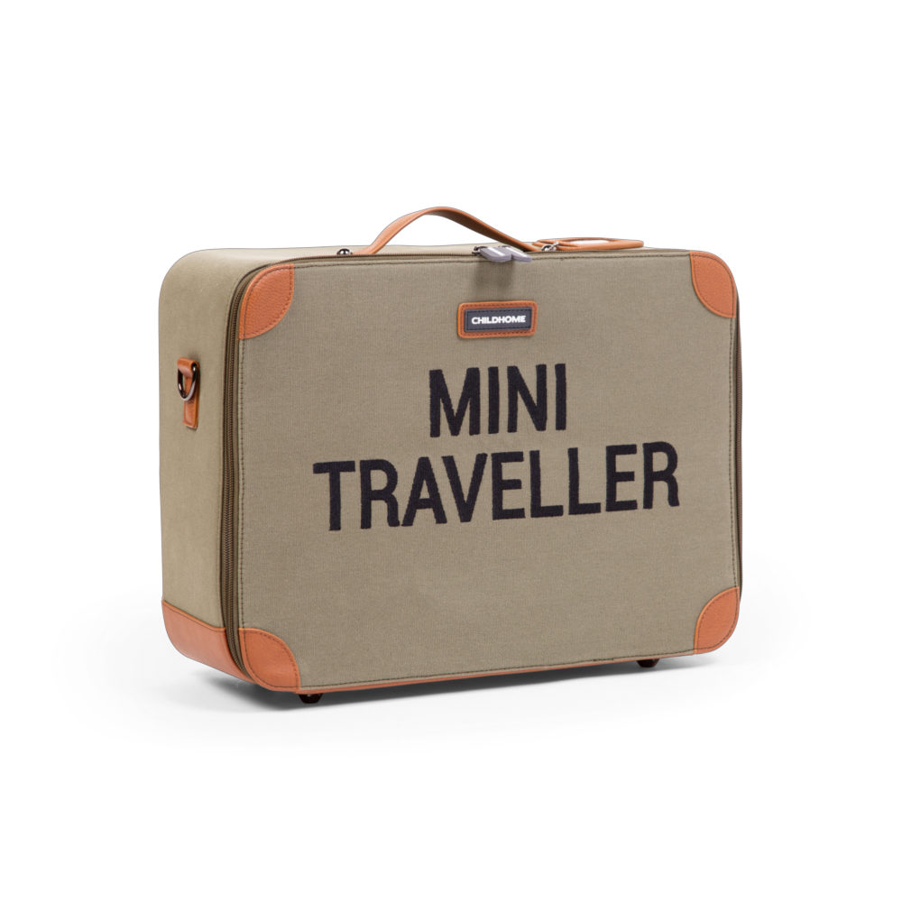 Childhome Walizka dziecięca Mini Traveller Kanwas Khaki - obrazek 5