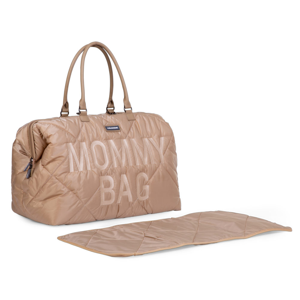 Childhome Torba Mommy Bag Pikowana Beżowa - obrazek 5