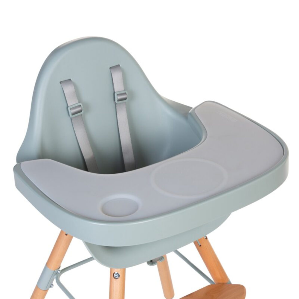 Childhome Tacka ABS do krzesełka Evolu 2 + mata silikonowa Mint - obrazek 3
