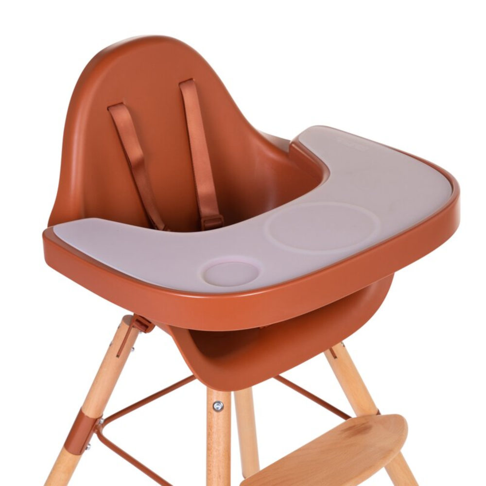 Childhome Tacka ABS do krzesełka Evolu 2 + mata silikonowa Rust - obrazek 3
