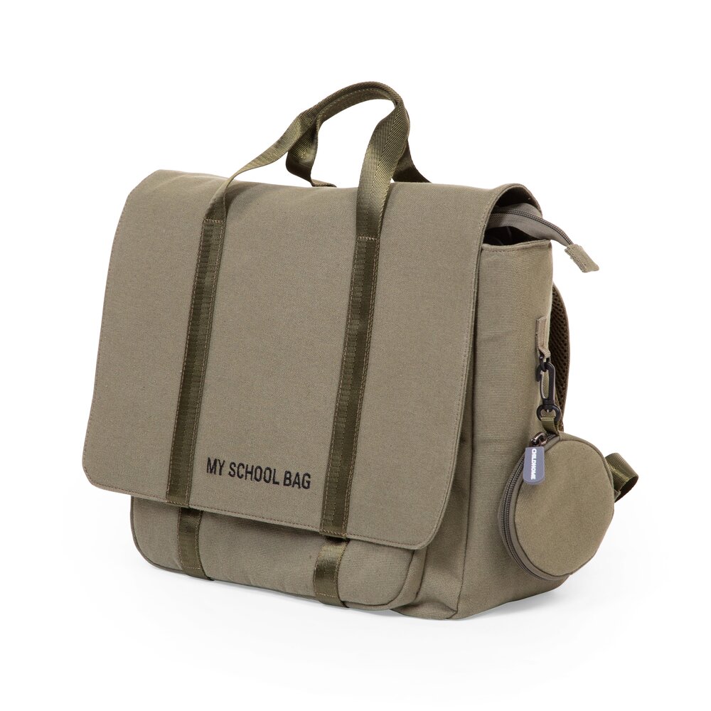 Childhome Tornister My School Bag Kanwas Khaki - obrazek 3
