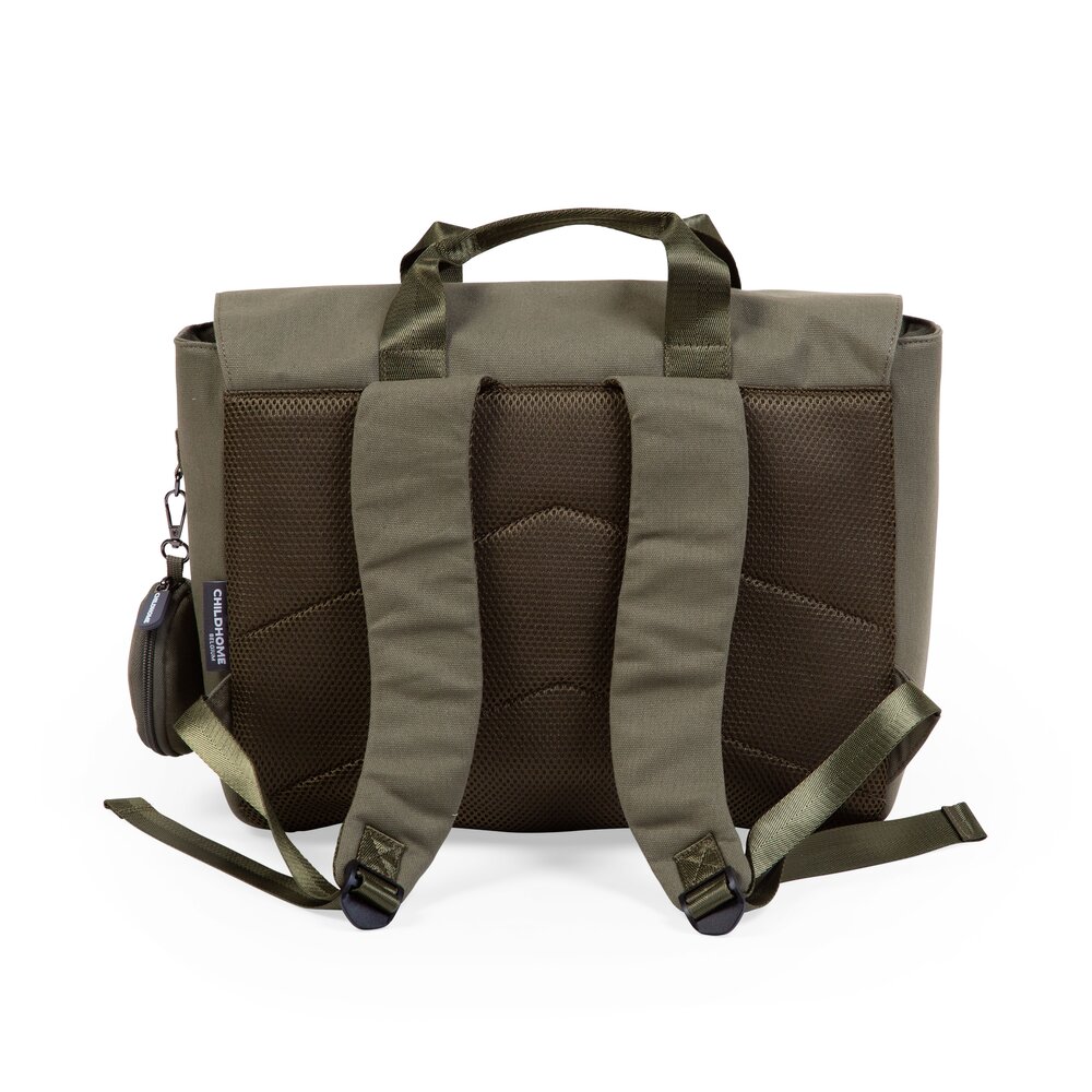 Childhome Tornister My School Bag Kanwas Khaki - obrazek 5