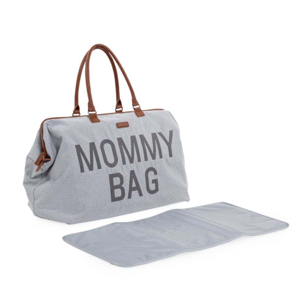 Childhome Torba Mommy bag Kanwas Szara - obrazek 5