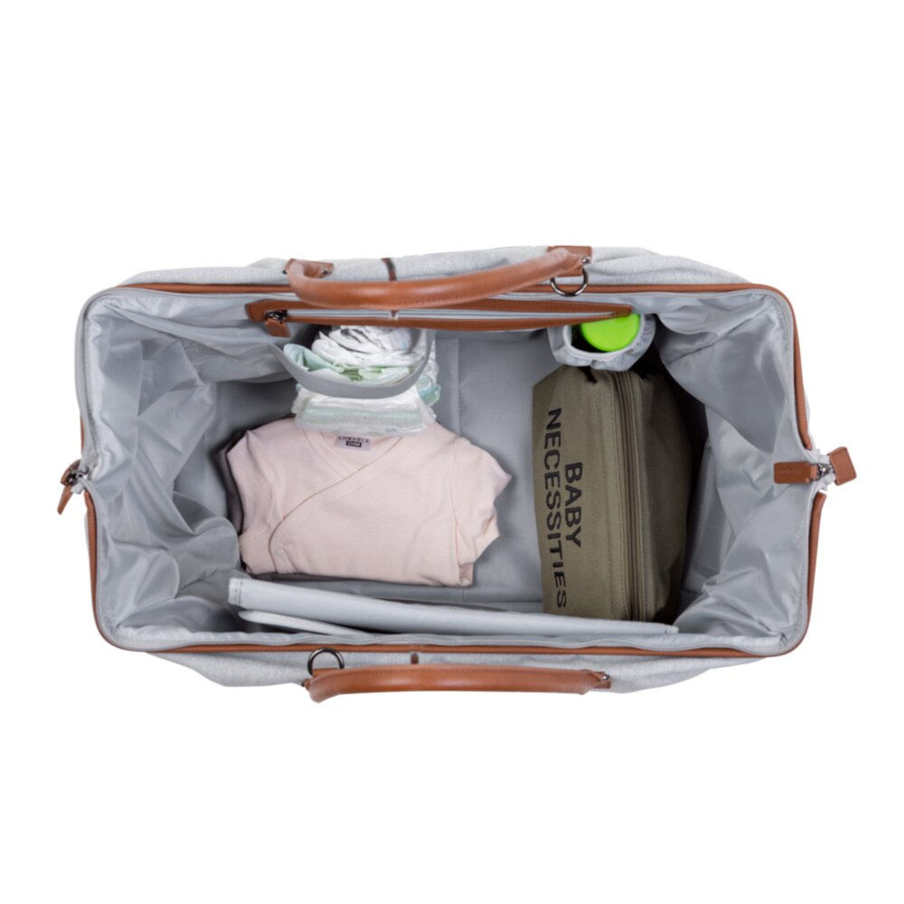 Childhome Torba Mommy bag Kanwas Szara - obrazek 6