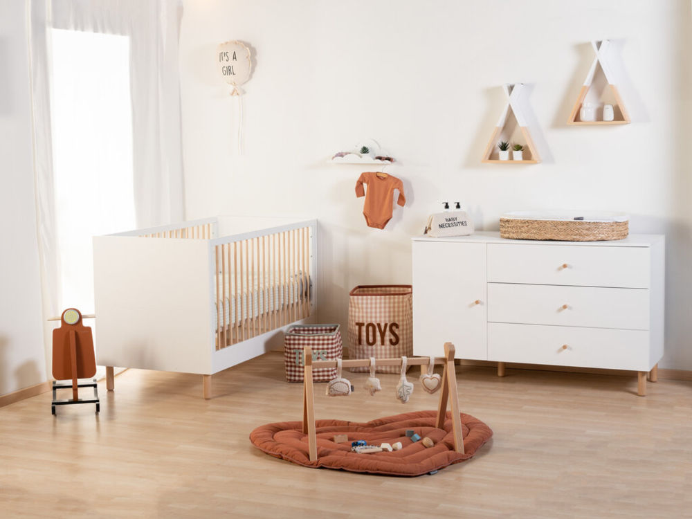 Childhome Kosz do przewijania z materacem - 70x50 cm - Trawa morska - obrazek 6