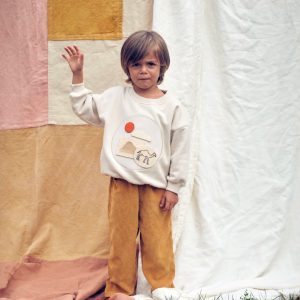 Kreatywna, beżowa bluza dziecięca/ unisex z możliwoscią personalizacji rzepami - Sand Beige