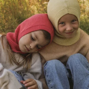 Bezszwowa kominiarka dla dziecka/ balaclava Eddy merino 100% od Hvid,1-5 lat/ Lollipop
