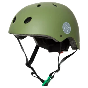 Kask rowerowy dla dzieci 2-6 lat w kolorze zieleni khaki- ARMY GREEN (46-52 cm)