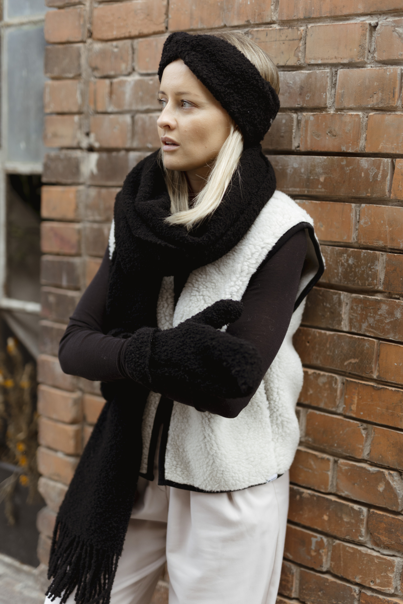 Duży, wełniany szal damski/ merino- różne kolory / Dear Sheep - obrazek 6