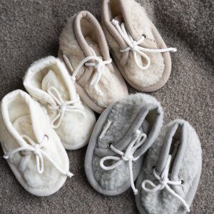 Buciki, bambosze (niechodki) dla dziecka 6-12 miesięcy z wełny merino 100%- Dear Sheep