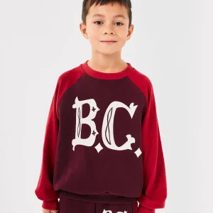 Bordowa bluza dresowa dla dziecka 2-13 lat, BC 100% bawełna organiczna/ Bobo Choses
