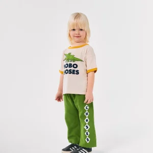Bobo Choses Diamonds dresowe, zielone spodnie dla chłopca/ dziewczynki z bawełny organicznej