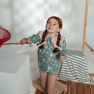 Zielona koszula dziewczęca Wood