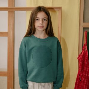 Kreatywna bluza dziecięca z rzepem - Green