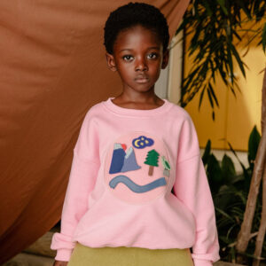 Kreatywna bluza dziecięca z rzepem- Marshmallow Pink