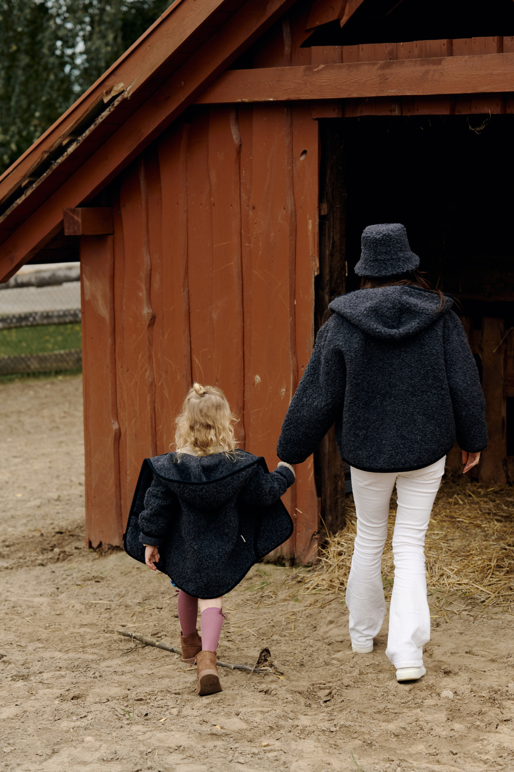 Czarna kurtka damska oversize Teddy z wełny merino 100%/ Black - obrazek 7