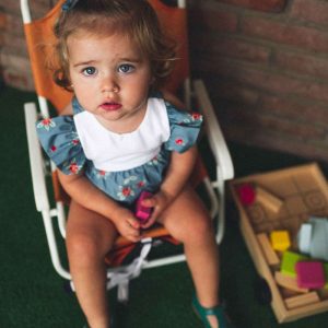 Romper Jackie z haftem dla niemowlaka ( małej dziewczynki) 3 miesiące- 2 lata, Birinit Petit