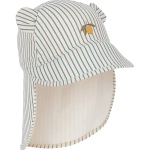 Czapka kąpielowa/przeciwsłoneczna Aster Bear - Tea Stripe Konges Slojd