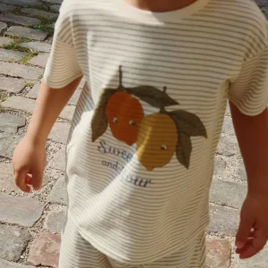 Bawełniany komplet w paski Famo Tea Stripe Konges Slojd 18mies.-8 lat