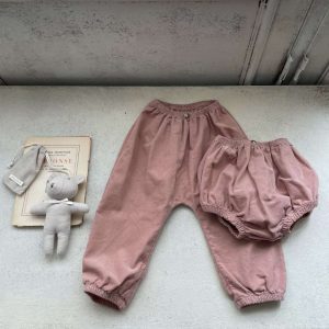 Spodnie sztruksowe dziecięce Yeezy brudny róż, 3-4 lata, 5-6 lat