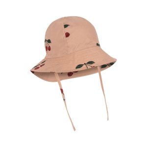 KONGES SLØJD Bawełniany kapelusz przeciwsłoneczny dziecięcy Verbena,  Ma Grande Cerise Blush/ ( 3 mies- 4 lata)