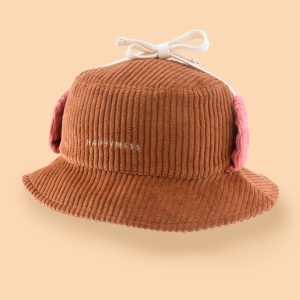 KAPELUSZ SZTRUKSOWY - COCOA + PINK BLUSH