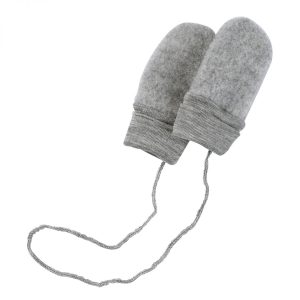 Szare rękawiczki dla niemowlaka z wełny merino od Engel Natur- light grey 9 ( 0-12 miesięcy)