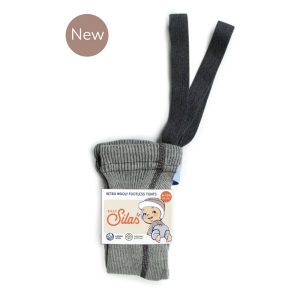 Szare legginsy z szelkami z wełny merino od Silly Silas- Granite Grey