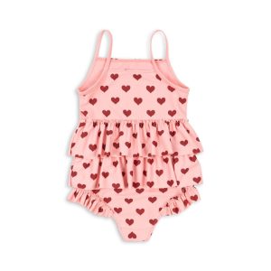 Kostium kąpielowy z falbankami, dla dziewczynki - Frill, Amour Pink, Konges Slojd