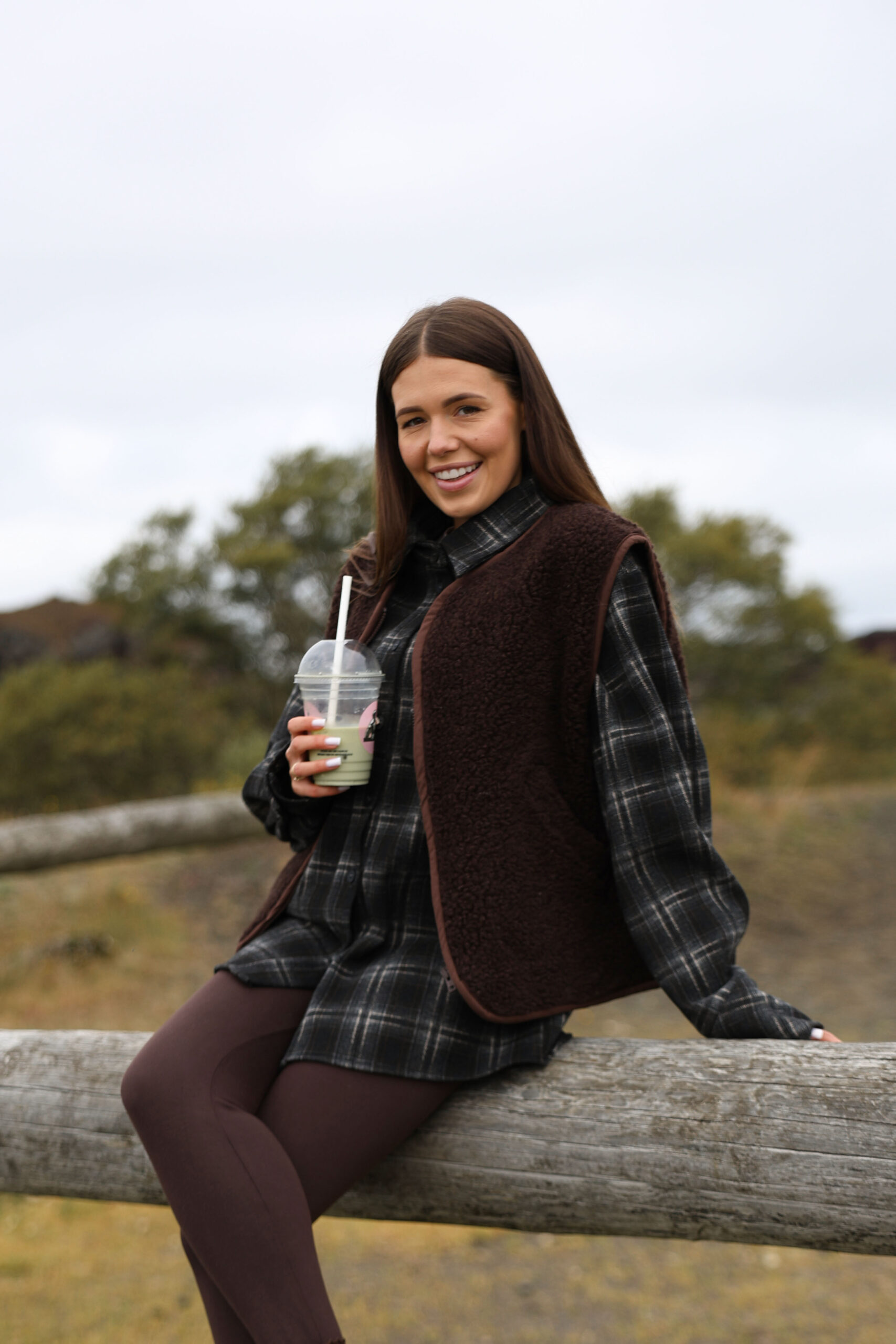 Wełniana kamizelka damska na zamek "MOVE", 100% MERINO, w kolorze Chocolate / Brąz XS-XL - obrazek 2